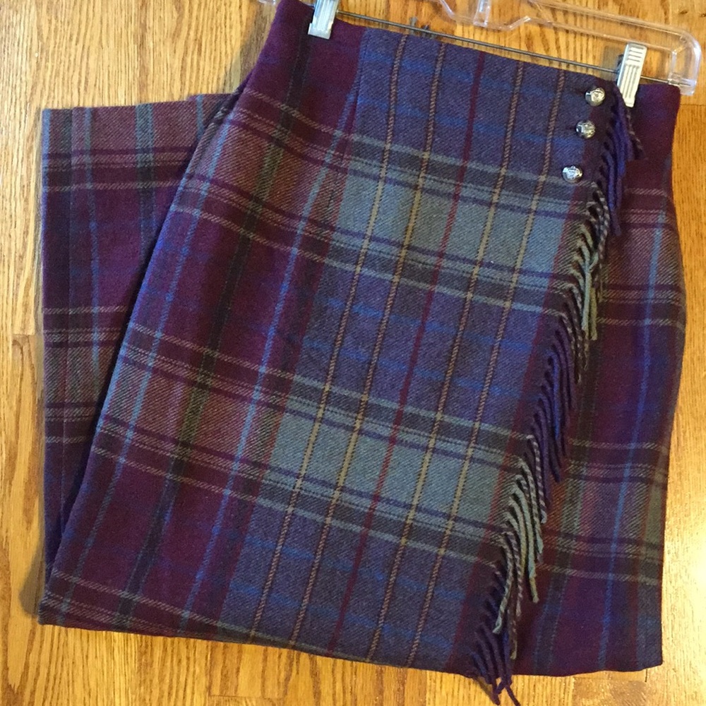 RALPH LAUREN 100% Lambs wool fully lined skirt